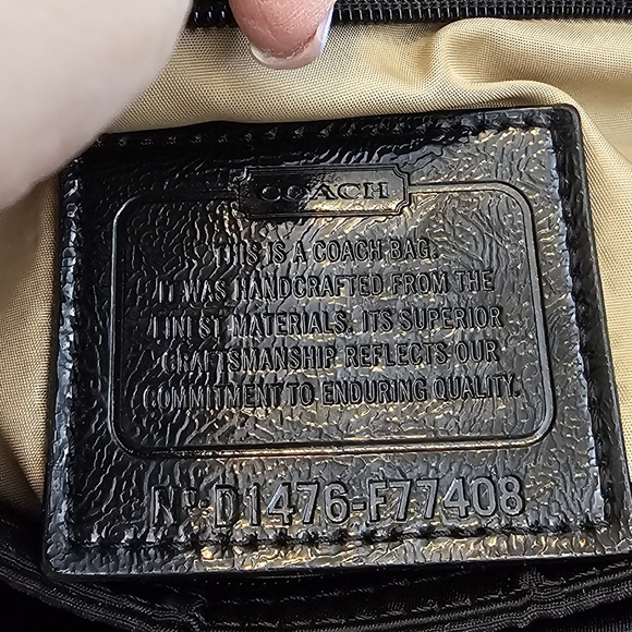 COACH Signature Nylon Crossbody Shoulder File Bag - Picture 6 of 6